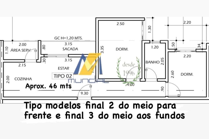 Apartamento, 2 quartos, 46 m² - Foto 10