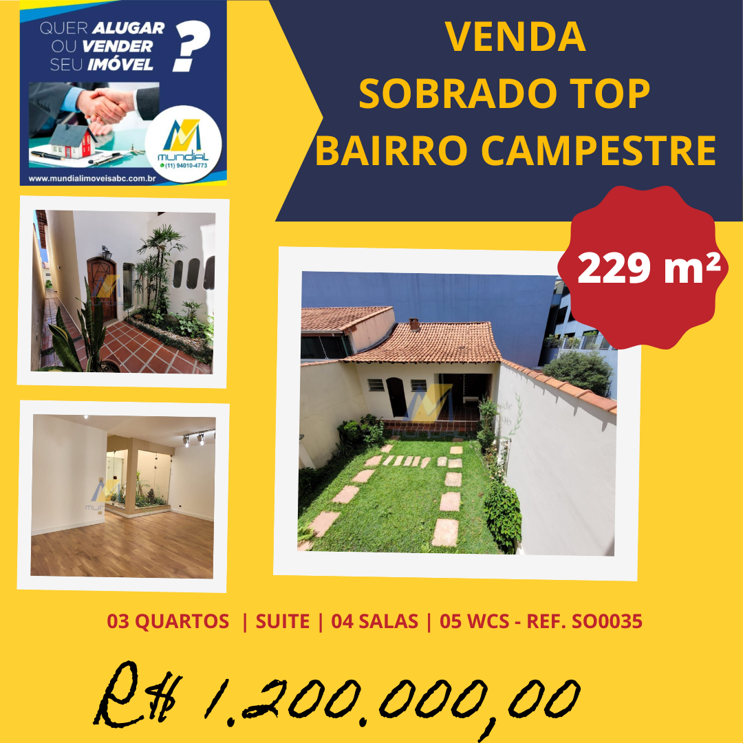 Sobrado, 3 quartos, 229 m² - Foto 1