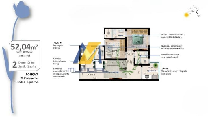 Apartamento, 2 quartos, 50 m² - Foto 6