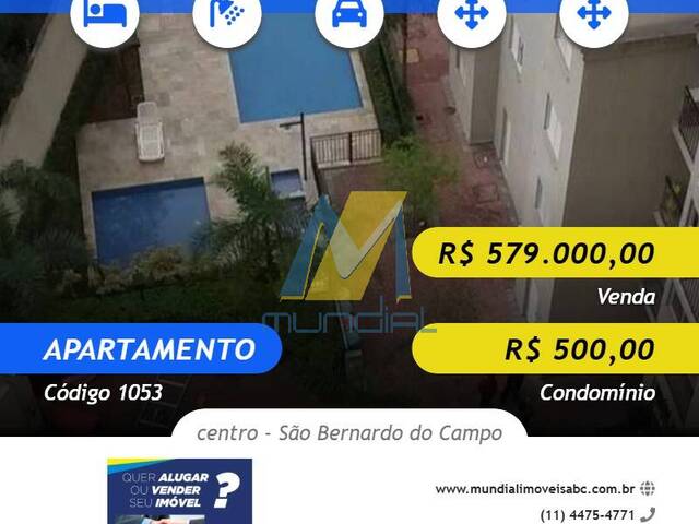 #1053 - Apartamento para Venda em São Bernardo do Campo - SP - 1