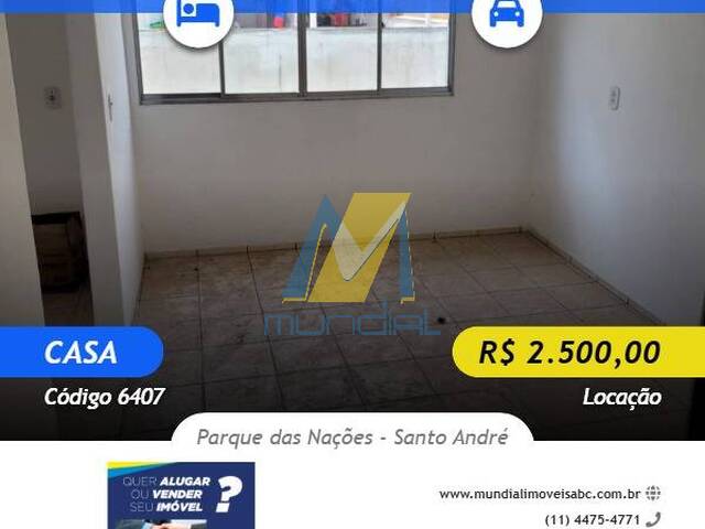 #6407 - Casa para Locação em Santo André - SP - 1