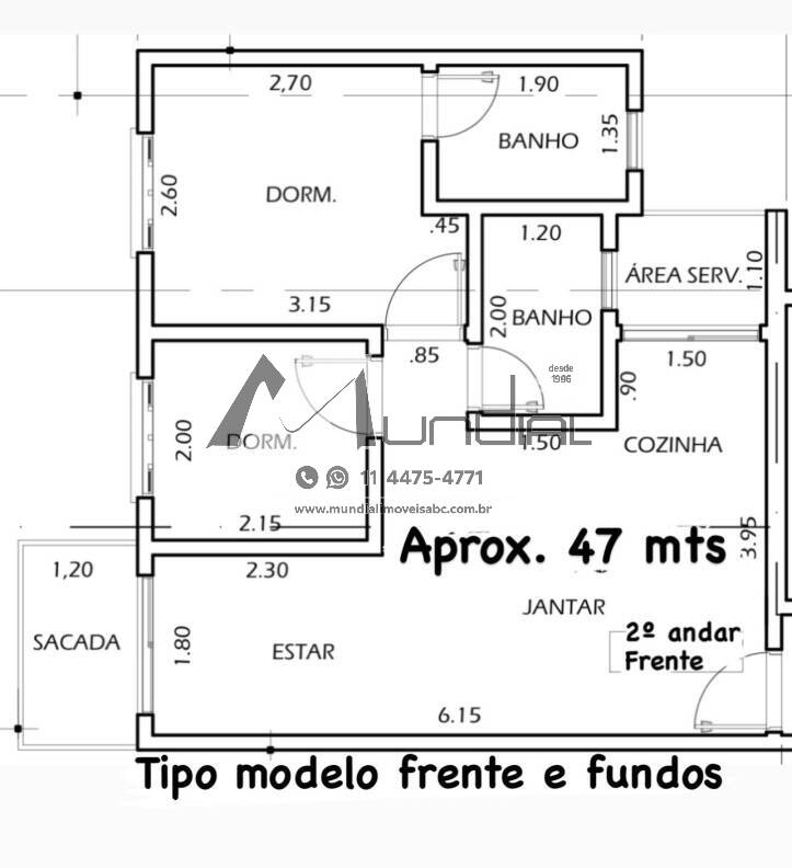 Apartamento, 2 quartos, 46 m² - Foto 9