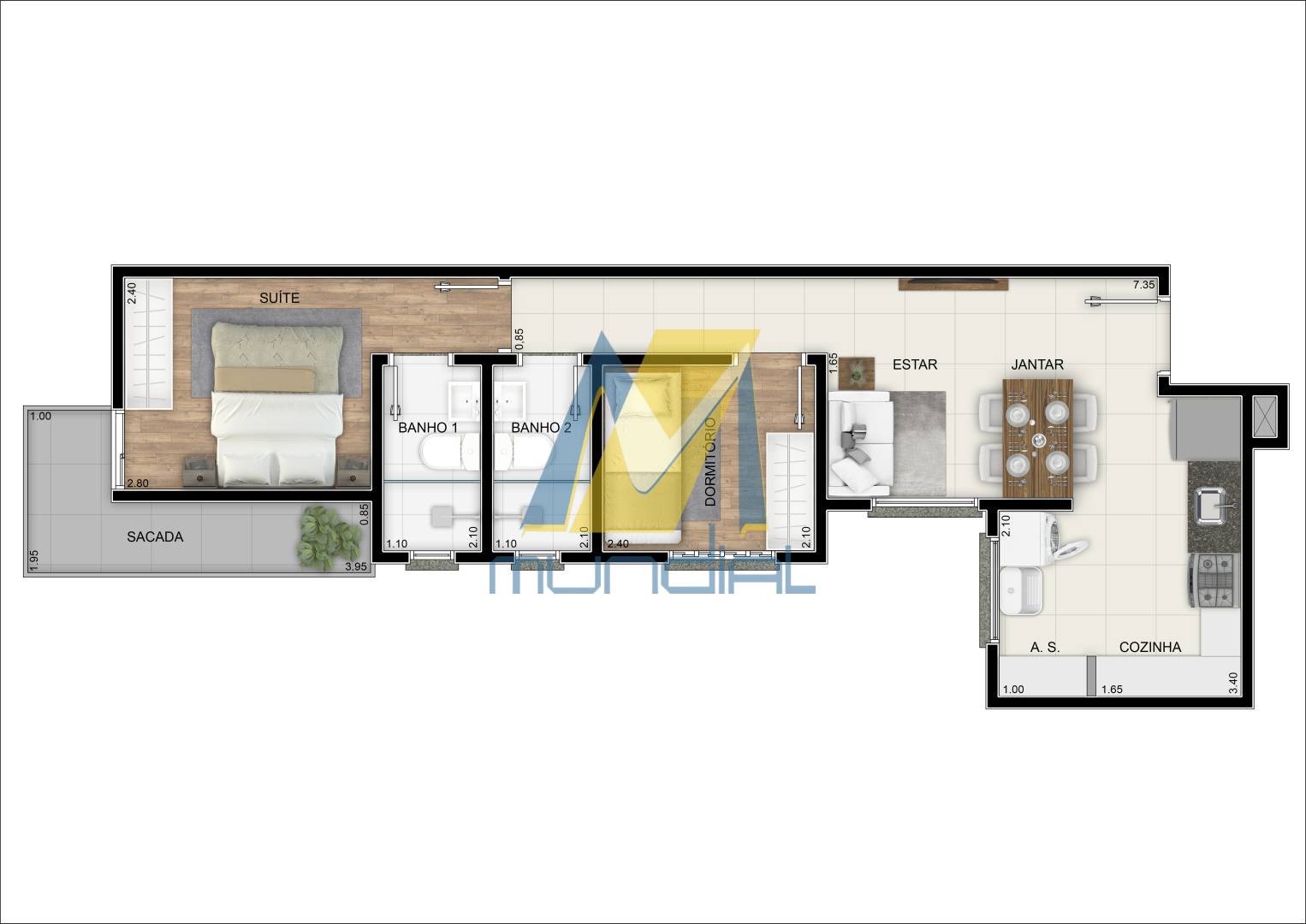 Apartamento, 2 quartos - Foto 20