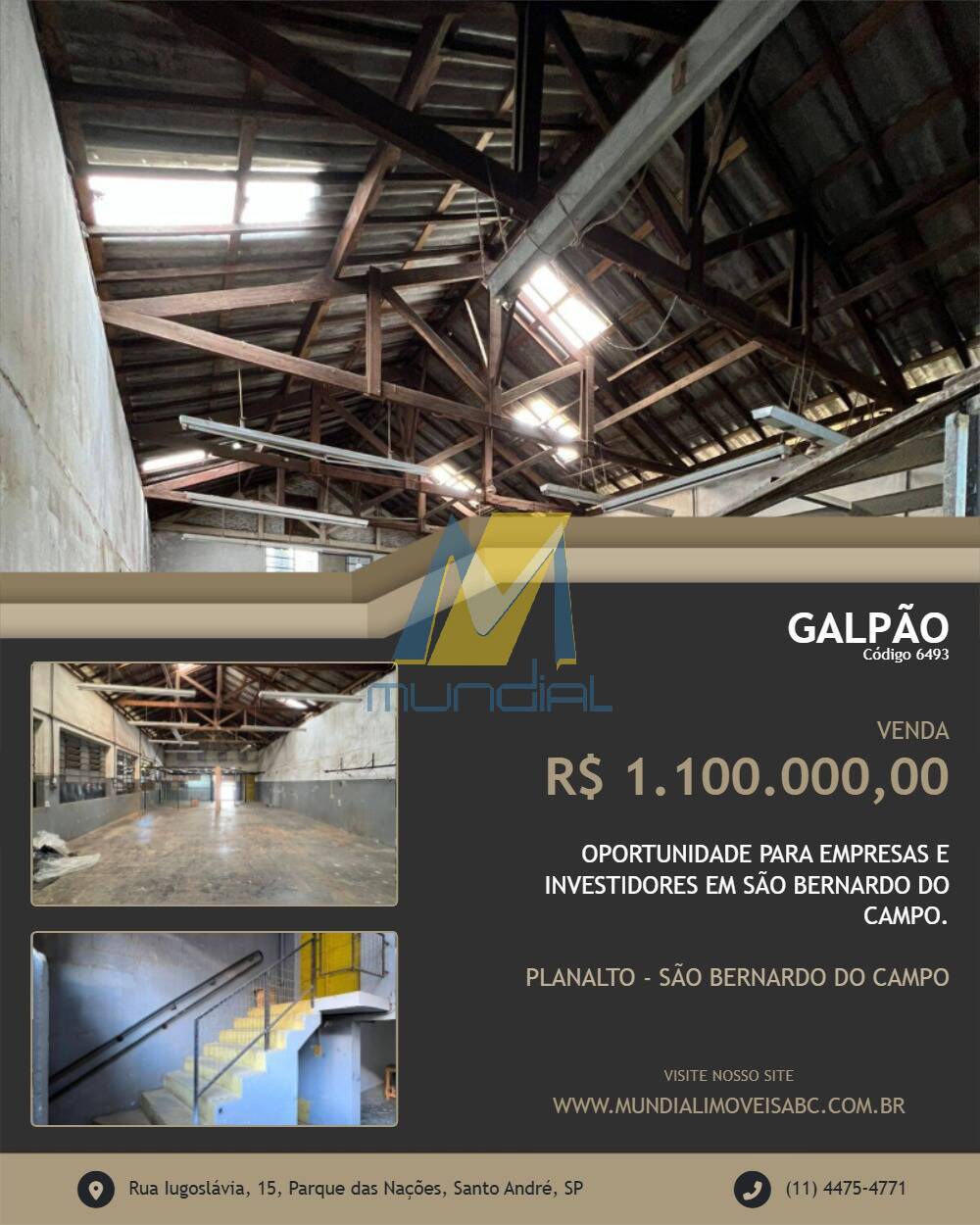 Depósito-Galpão, 404 m² - Foto 1