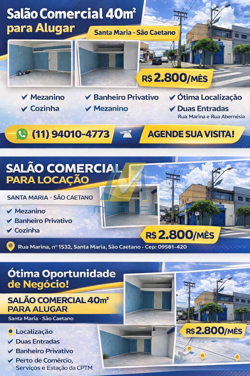 Loja-Salão, 44 m² - Foto 1