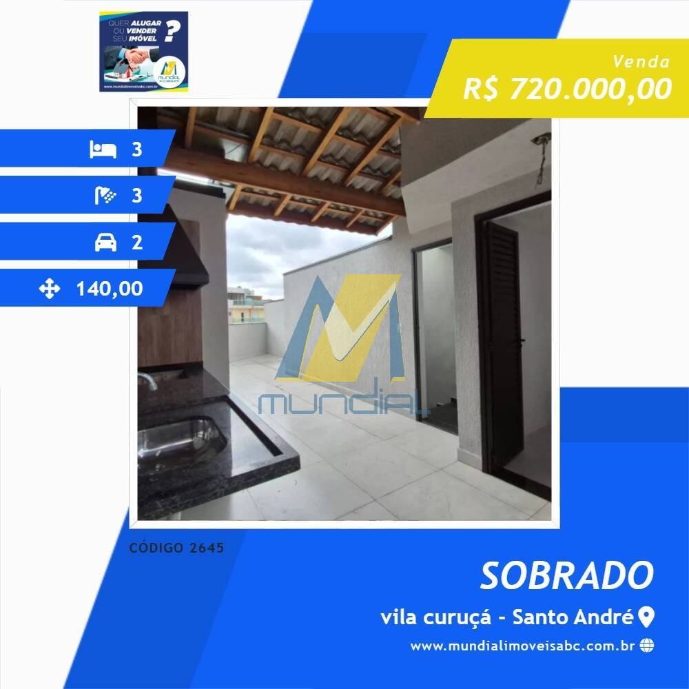 Sobrado, 3 quartos, 140 m² - Foto 1