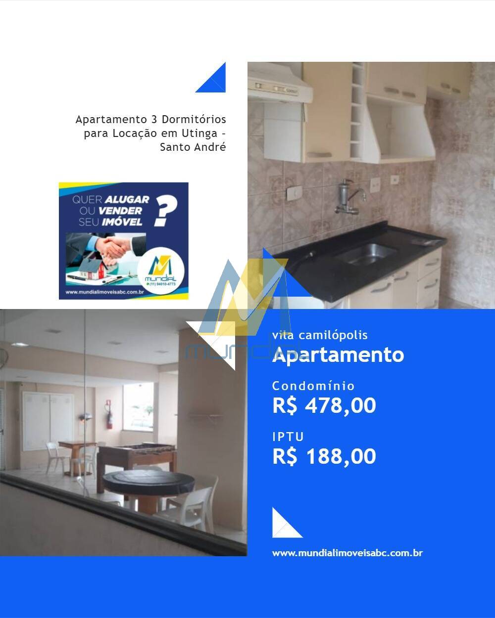 Apartamento, 3 quartos, 70 m² - Foto 1