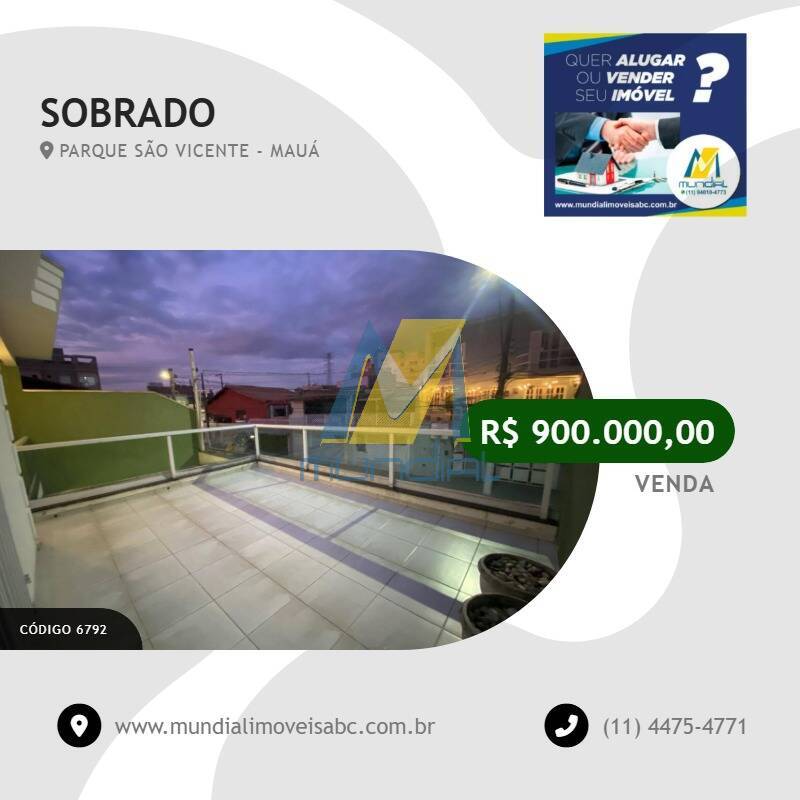 Sobrado, 3 quartos, 188 m² - Foto 1