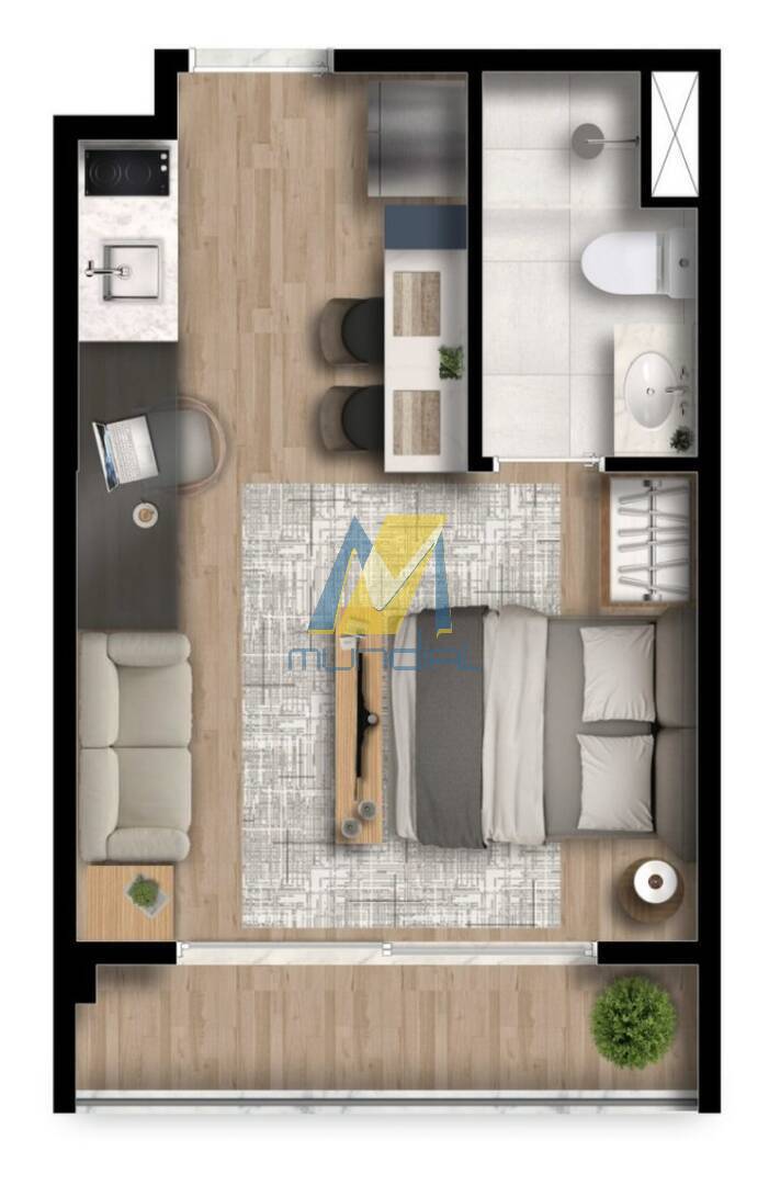 Apartamento, 1 quarto, 24 m² - Foto 17