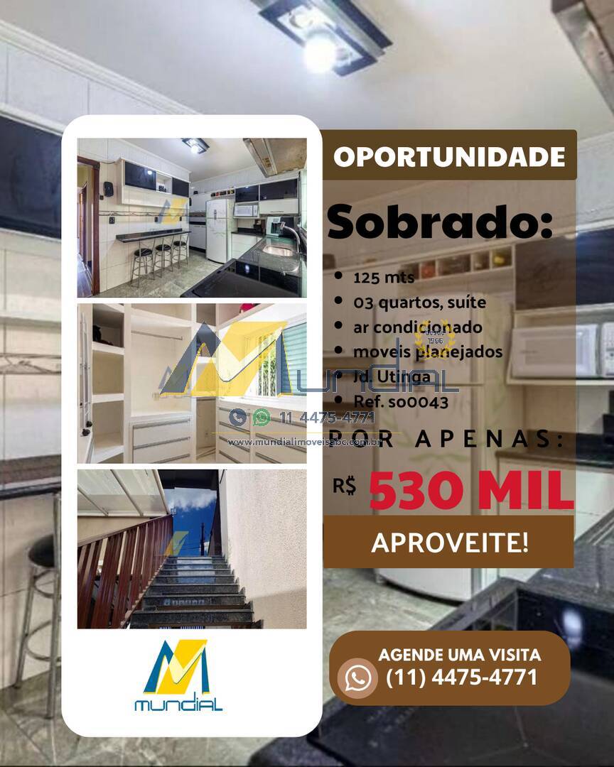 Sobrado, 3 quartos, 125 m² - Foto 1